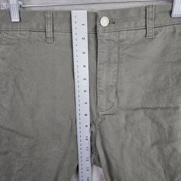 Mens Memeber's Mark Green Twill Shorts Flat Front 8" Inseam Cotton Stretch 36 - Picture 5 of 10